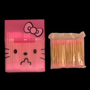 Hello kitty cotton swab holder container.NWT